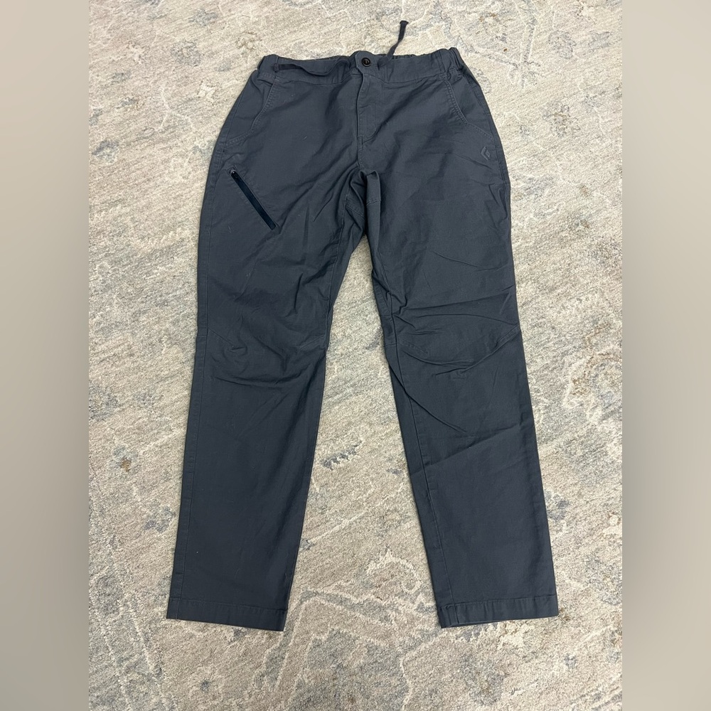 Black Diamond Pants Mens L Grey Notion Climbing Hiking Jogger Lightweight NEW